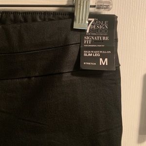 Faux Leather pull on dress pant